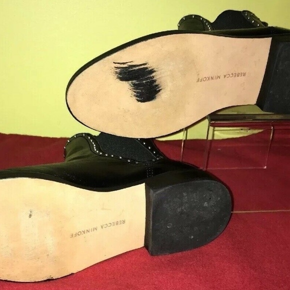 Rebecca Minkoff Sz 6 Black Sabeen Studded Boots - Picture 7 of 8